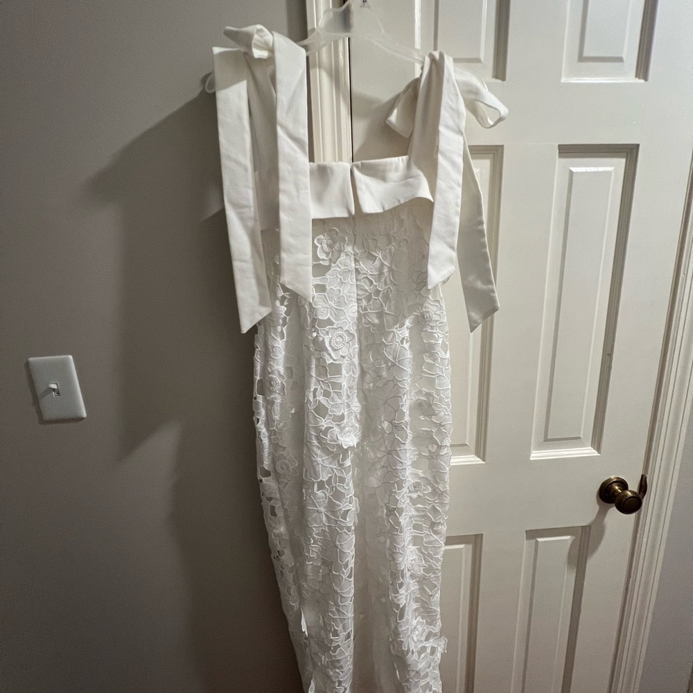 Petal & Pup White Lace Bow Dress - Picture 3 of 5